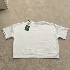 Daily Drills Cropped Sleeve Crew White XS/S